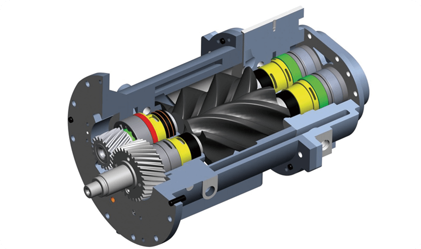 Screw compressor prototype