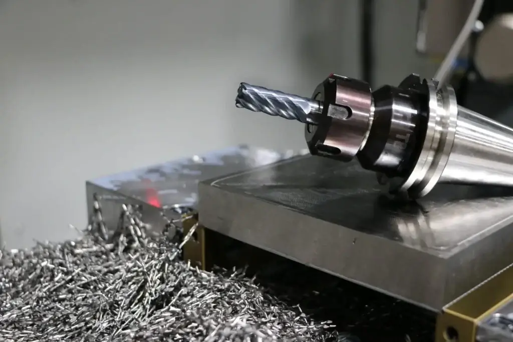 chips during titanium cnc machining