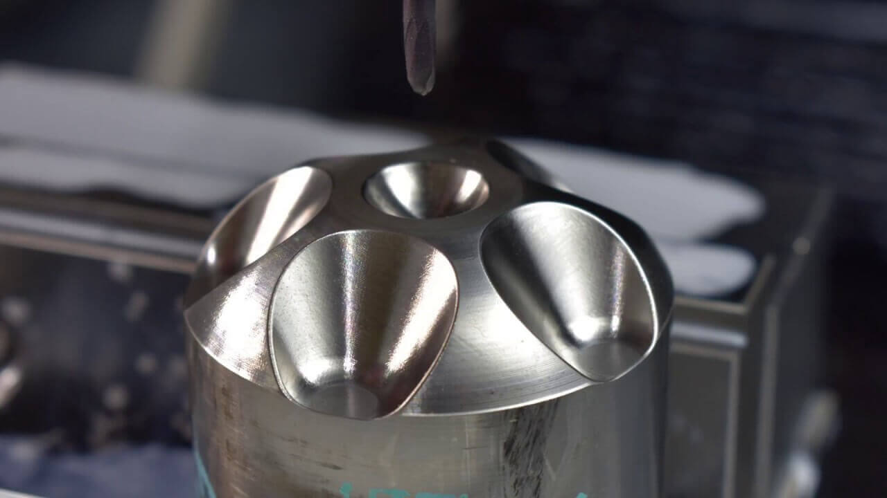 titanium cnc machining in progress