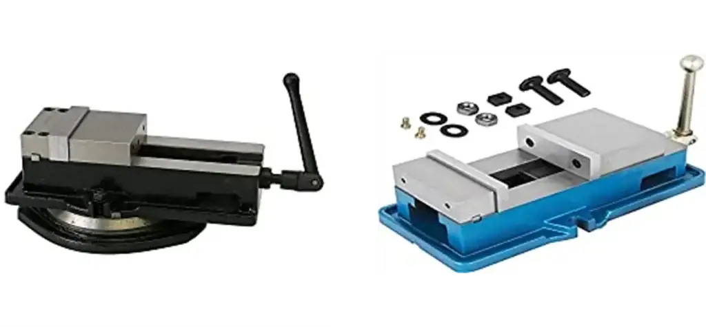 Different types of vises and accessories
