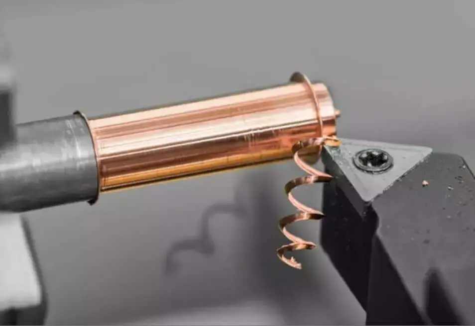 the difficulty of turning copper parts - chips