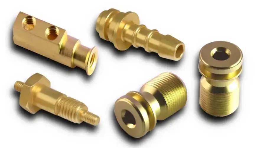 surface treated brass turned parts