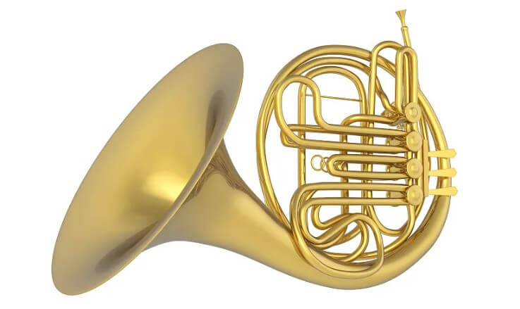 brass is non-magnetic and suitable for small trumpets