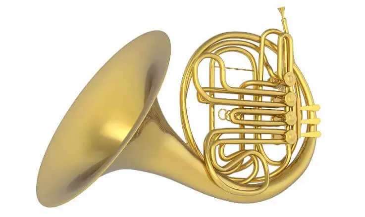 brass is non-magnetic and suitable for small trumpets