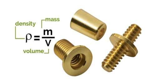 calculation formula for the density of brass