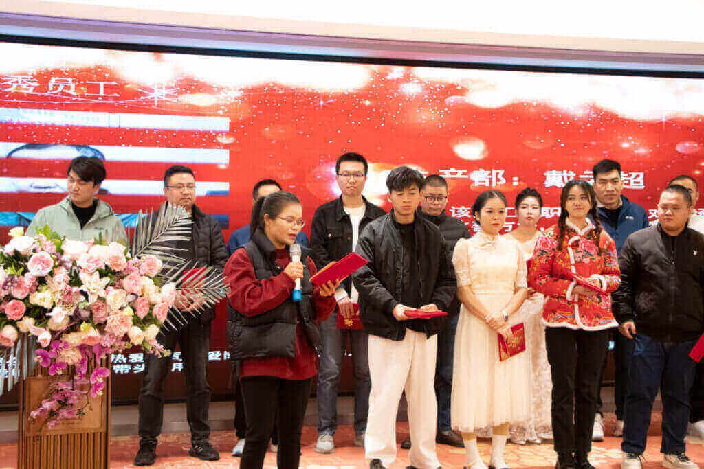 award ceremony for outstanding employees