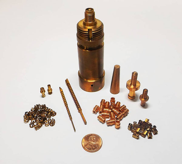 custom copper parts machining