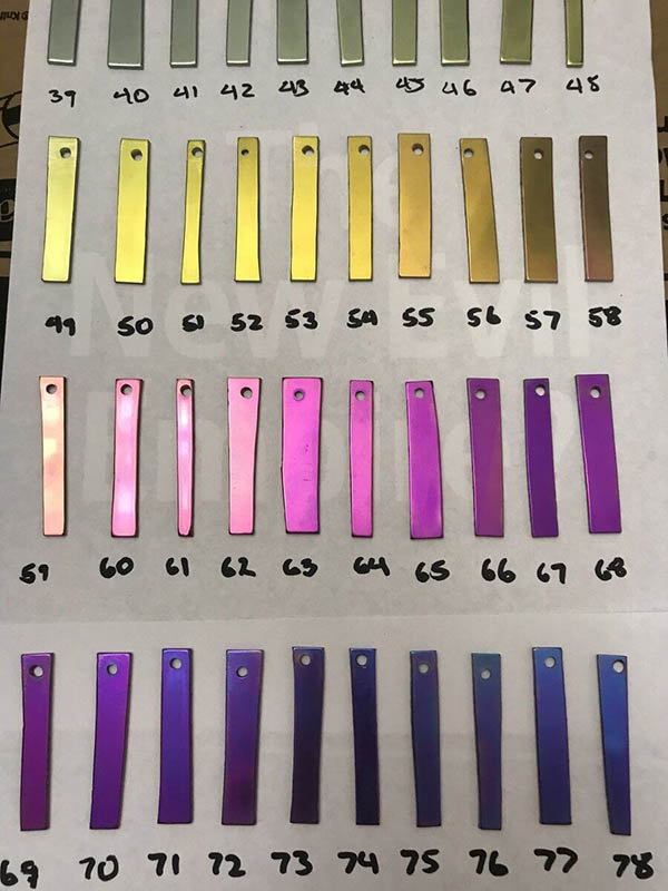 anodizing chart