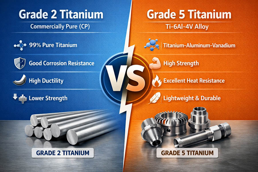 grade 2 vs grade 5 titanium