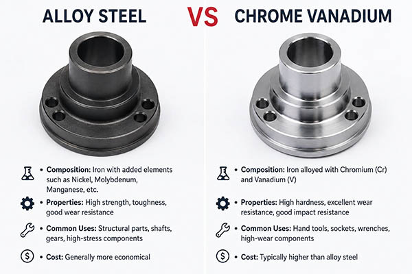 alloy steel vs chrome vanadium cnc