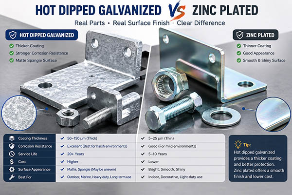 hot dipped galvanized vs zinc plated
