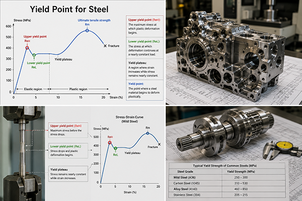 yield point for steel