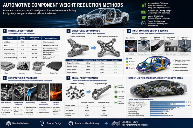 automotive component weight reduction methods