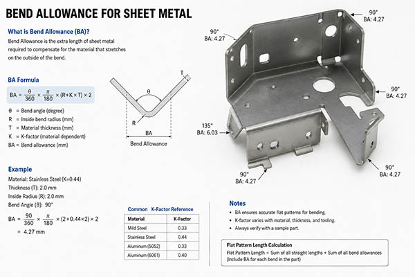bend allowance for sheet metal