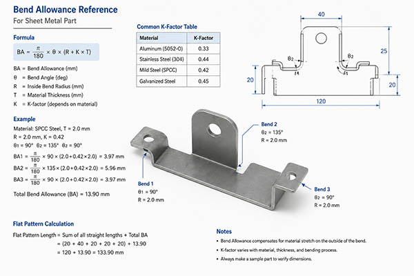 bend allowance for sheet metal