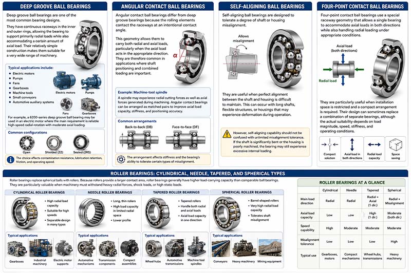 different kinds of bearings