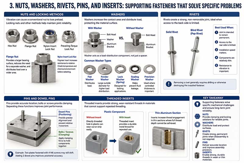 different types of fasteners