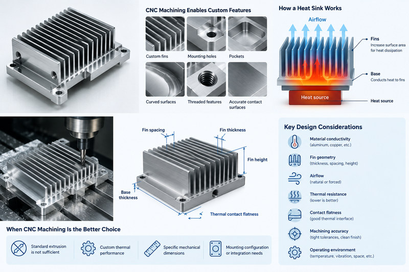 cnc machined heat sink