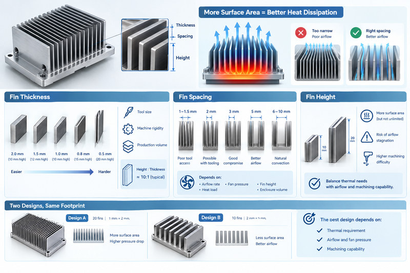 cnc machined heat sink