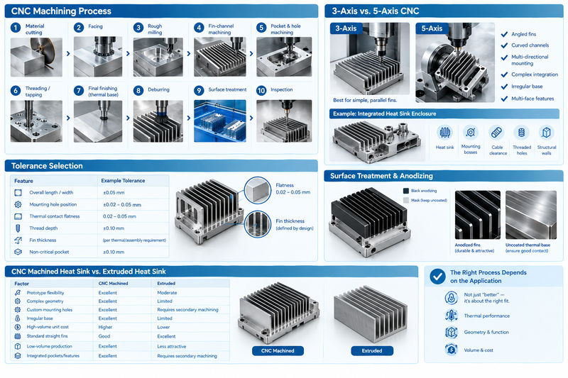 cnc machined heat sink