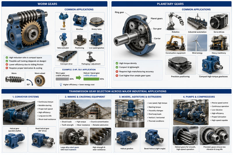 industrial uses transmission gears