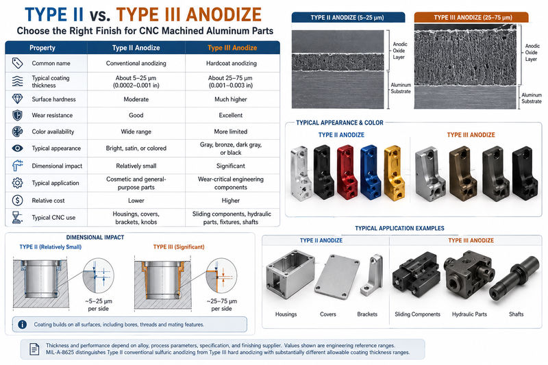 Type II vs Type III Anodize