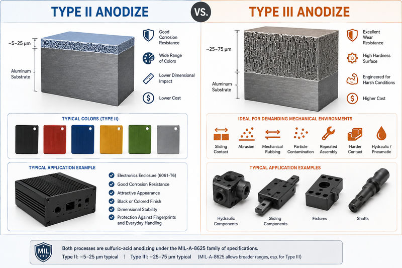 Type II vs Type III Anodize