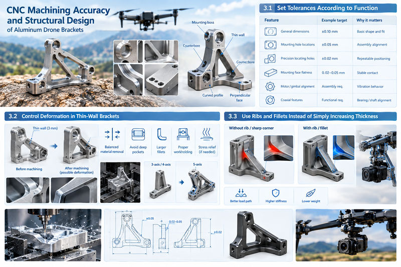 Anodized aluminum drone brackets