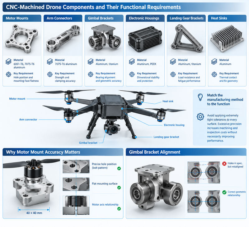 CNC drone components