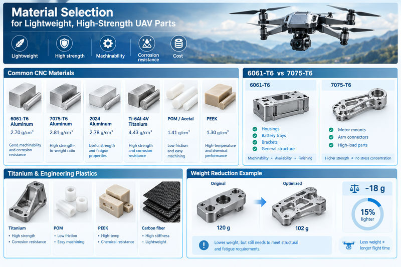 CNC drone components