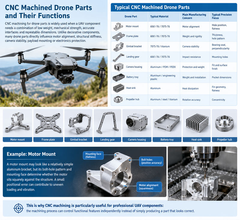 CNC machining for drone parts