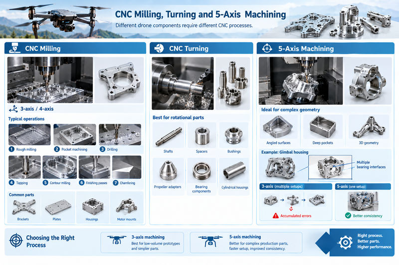 CNC machining for drone parts