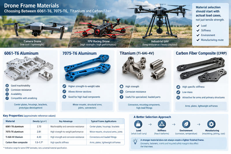 Drone frame CNC milling