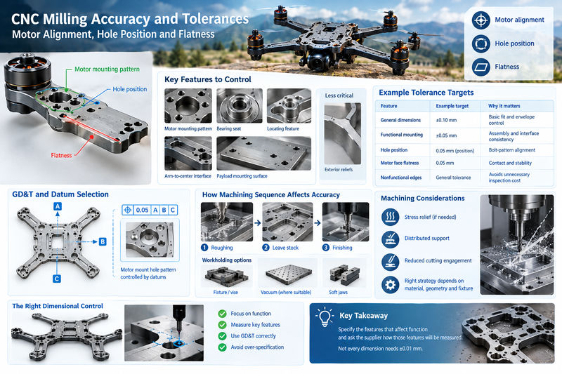 Drone frame CNC milling