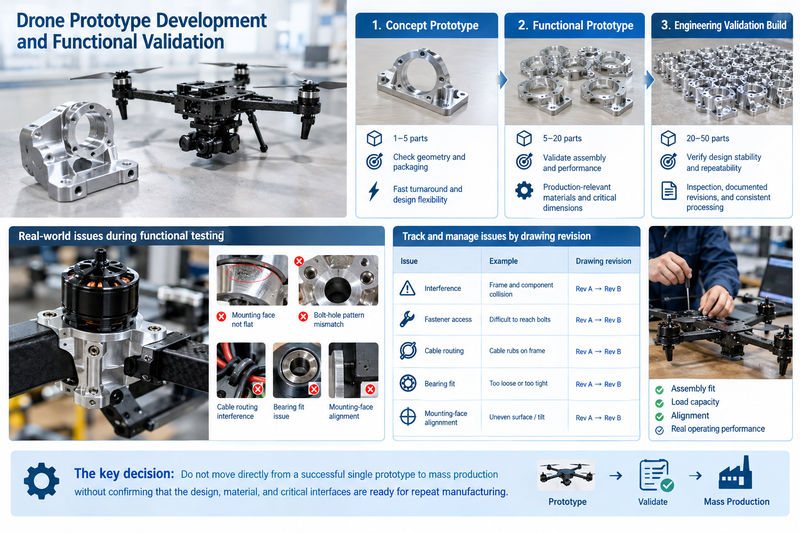Drone prototype to mass production CNC