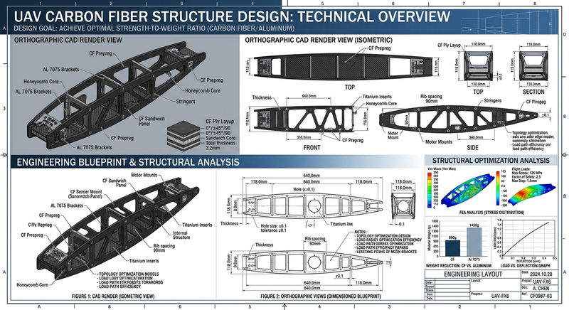 Lightweight UAV component design