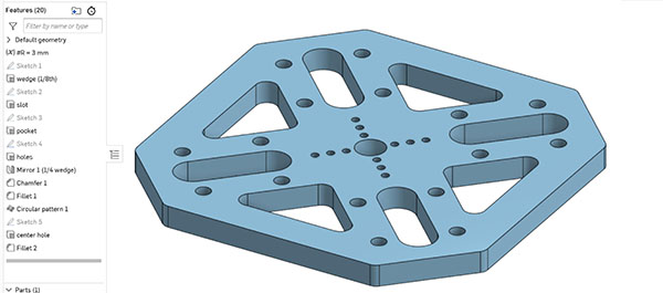 Drone frame CNC milling