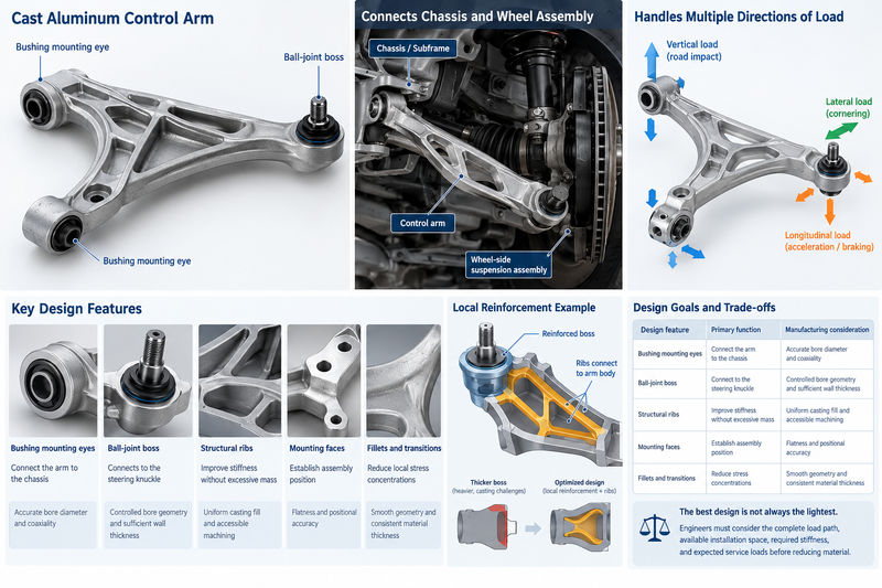 cast aluminum control arm